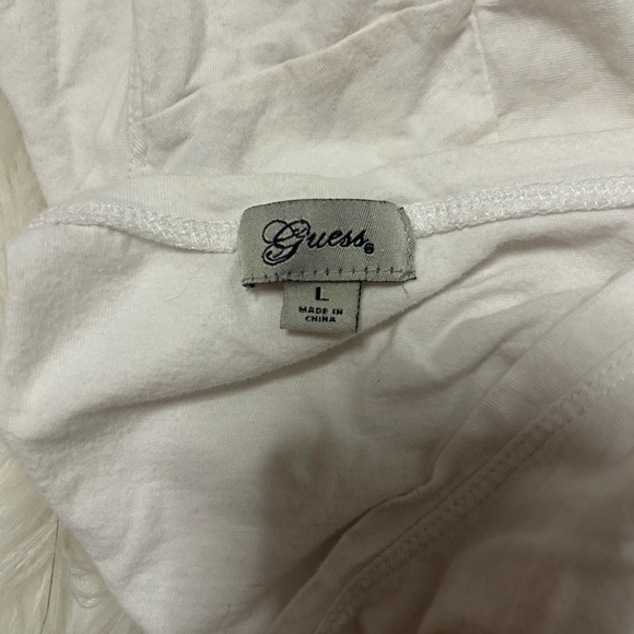 Guess White Rhinestone Logo Tee - Picture 5 of 5